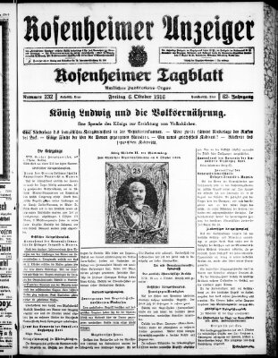 Rosenheimer Anzeiger Freitag 6. Oktober 1916