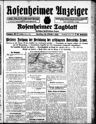 Rosenheimer Anzeiger Samstag 28. Oktober 1916