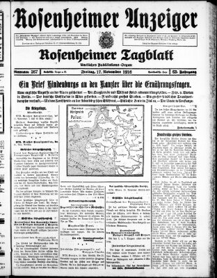 Rosenheimer Anzeiger Freitag 17. November 1916