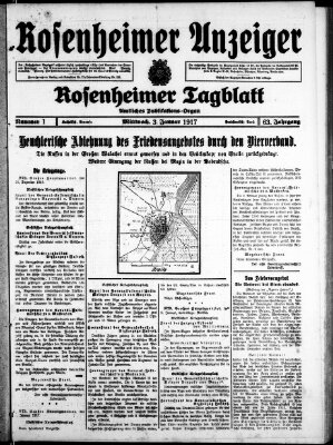 Rosenheimer Anzeiger Mittwoch 3. Januar 1917