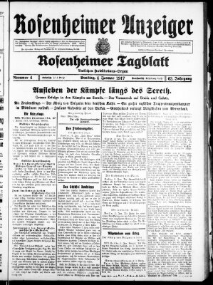 Rosenheimer Anzeiger Samstag 6. Januar 1917