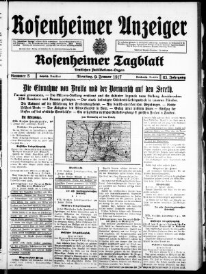 Rosenheimer Anzeiger Dienstag 9. Januar 1917