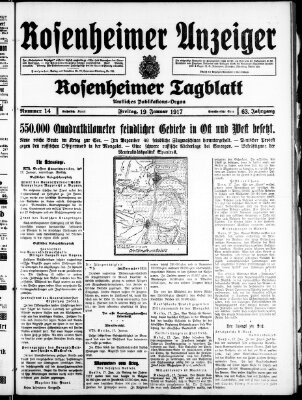 Rosenheimer Anzeiger Freitag 19. Januar 1917