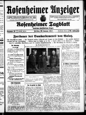 Rosenheimer Anzeiger Freitag 26. Januar 1917