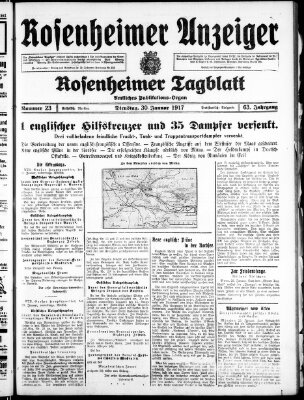 Rosenheimer Anzeiger Dienstag 30. Januar 1917