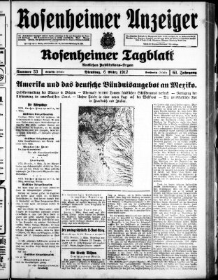 Rosenheimer Anzeiger Dienstag 6. März 1917