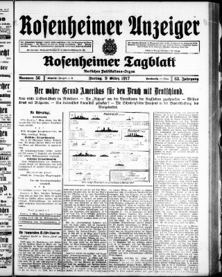 Rosenheimer Anzeiger Freitag 9. März 1917