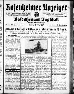 Rosenheimer Anzeiger Samstag 10. März 1917