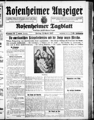 Rosenheimer Anzeiger Freitag 6. April 1917