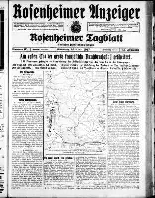Rosenheimer Anzeiger Mittwoch 18. April 1917