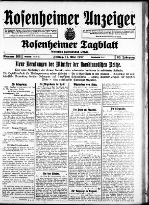 Rosenheimer Anzeiger Freitag 11. Mai 1917