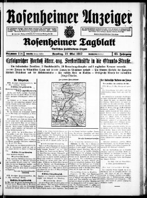 Rosenheimer Anzeiger Samstag 19. Mai 1917