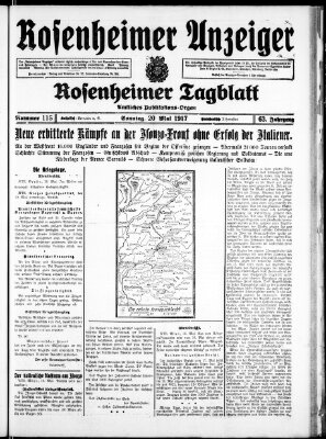 Rosenheimer Anzeiger Sonntag 20. Mai 1917