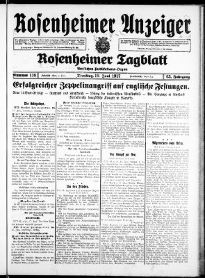 Rosenheimer Anzeiger Dienstag 19. Juni 1917