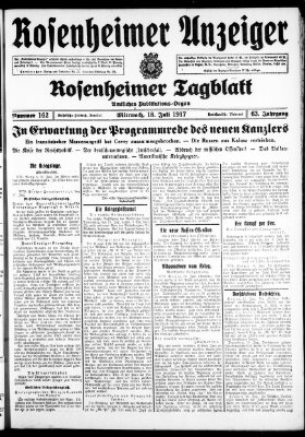 Rosenheimer Anzeiger Mittwoch 18. Juli 1917