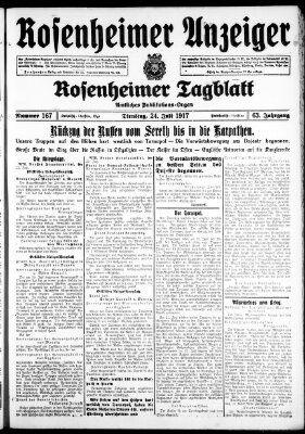 Rosenheimer Anzeiger Dienstag 24. Juli 1917