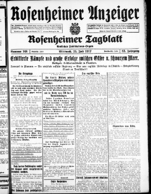 Rosenheimer Anzeiger Mittwoch 25. Juli 1917