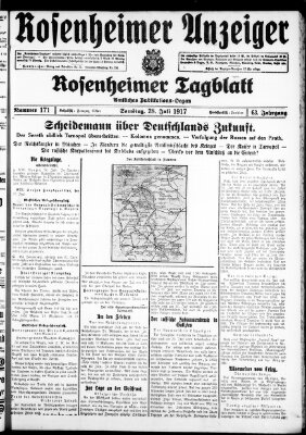 Rosenheimer Anzeiger Samstag 28. Juli 1917