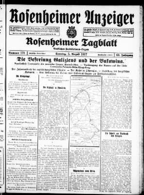 Rosenheimer Anzeiger Sonntag 5. August 1917