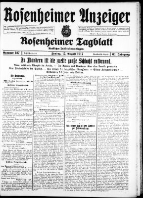 Rosenheimer Anzeiger Freitag 17. August 1917