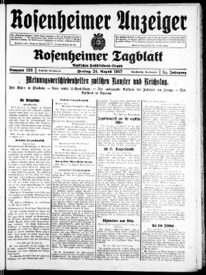 Rosenheimer Anzeiger Freitag 24. August 1917