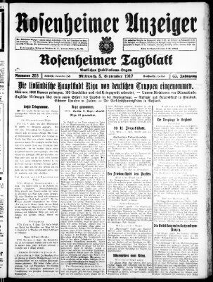 Rosenheimer Anzeiger Mittwoch 5. September 1917