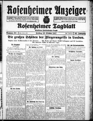 Rosenheimer Anzeiger Freitag 19. Oktober 1917