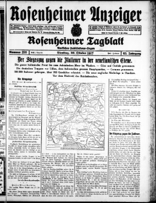 Rosenheimer Anzeiger Dienstag 30. Oktober 1917