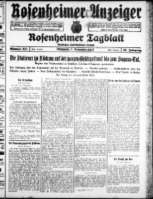 Rosenheimer Anzeiger Mittwoch 7. November 1917