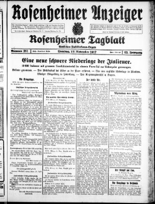 Rosenheimer Anzeiger Dienstag 13. November 1917