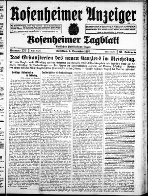 Rosenheimer Anzeiger Samstag 1. Dezember 1917