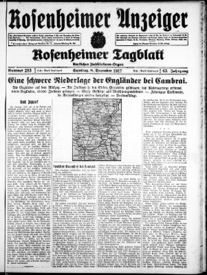 Rosenheimer Anzeiger Samstag 8. Dezember 1917