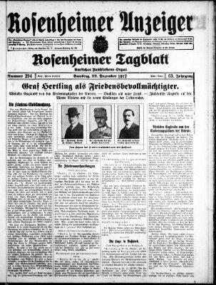 Rosenheimer Anzeiger Samstag 22. Dezember 1917