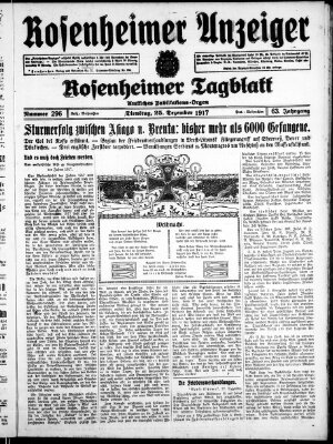 Rosenheimer Anzeiger Dienstag 25. Dezember 1917