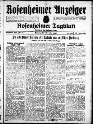 Rosenheimer Anzeiger Sonntag 30. Dezember 1917