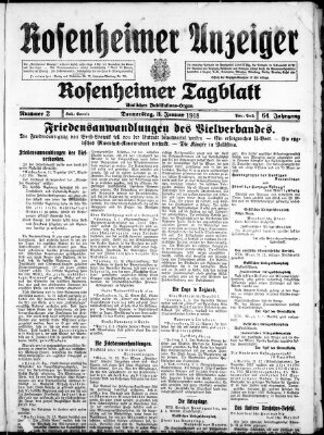 Rosenheimer Anzeiger Donnerstag 3. Januar 1918