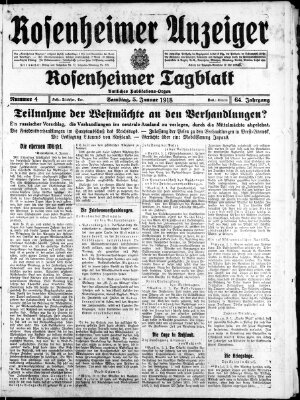 Rosenheimer Anzeiger Samstag 5. Januar 1918