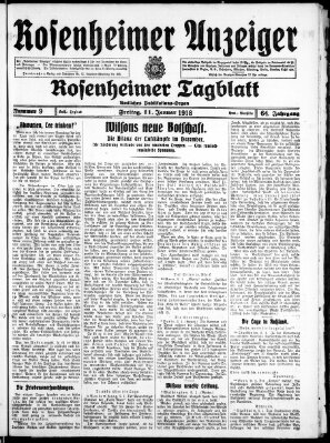 Rosenheimer Anzeiger Freitag 11. Januar 1918