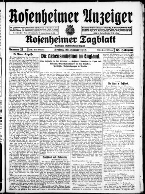 Rosenheimer Anzeiger Freitag 25. Januar 1918