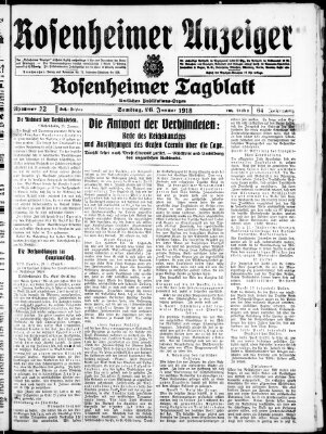 Rosenheimer Anzeiger Samstag 26. Januar 1918