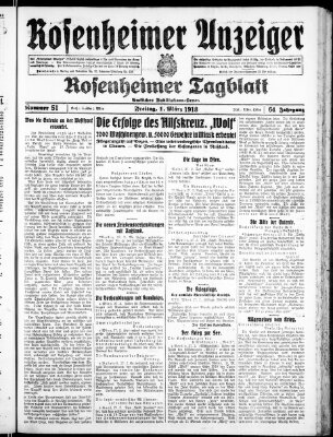 Rosenheimer Anzeiger Freitag 1. März 1918