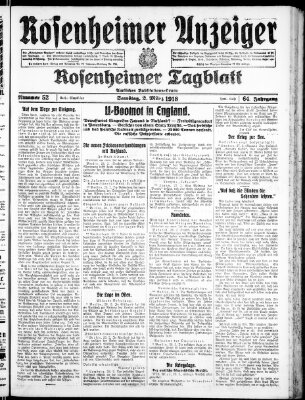 Rosenheimer Anzeiger Samstag 2. März 1918