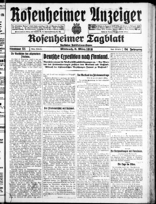 Rosenheimer Anzeiger Mittwoch 6. März 1918