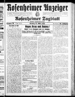 Rosenheimer Anzeiger Sonntag 31. März 1918