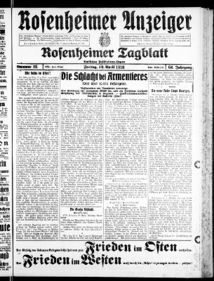 Rosenheimer Anzeiger Freitag 12. April 1918