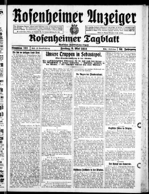 Rosenheimer Anzeiger Freitag 3. Mai 1918