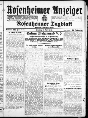 Rosenheimer Anzeiger Freitag 5. Juli 1918