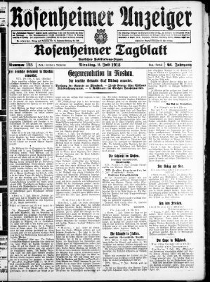 Rosenheimer Anzeiger Dienstag 9. Juli 1918