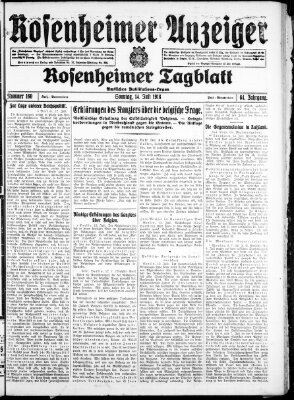 Rosenheimer Anzeiger Sonntag 14. Juli 1918