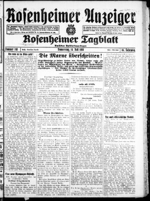 Rosenheimer Anzeiger Donnerstag 18. Juli 1918